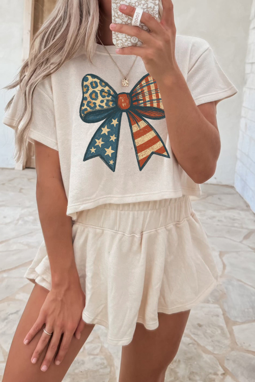 Cream Bow Two Piece Set (Preorder)