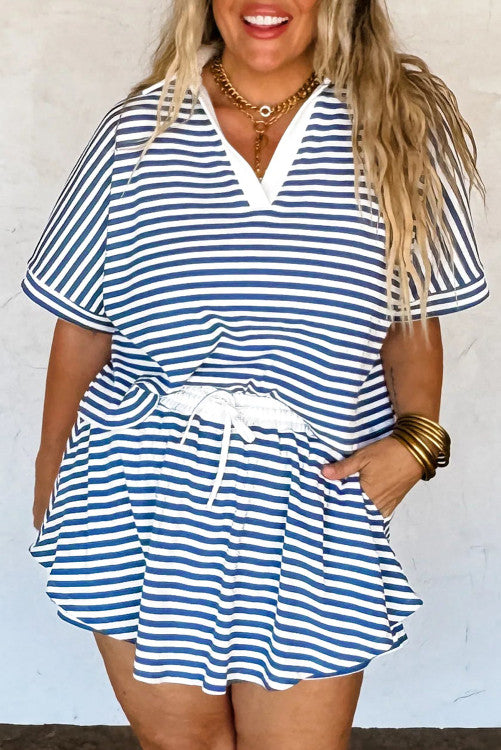 Plus Striped Two Piece Set (Preorder)
