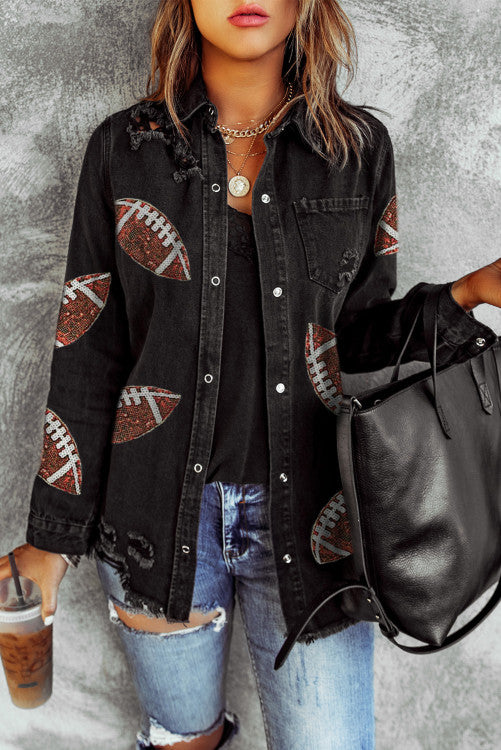 Sequin Football Jacket (preorder)