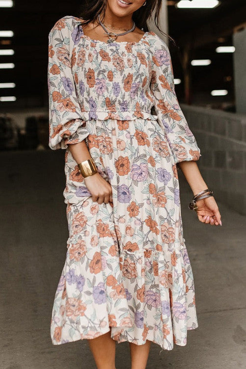 Floral Midi Dress (Preorder)