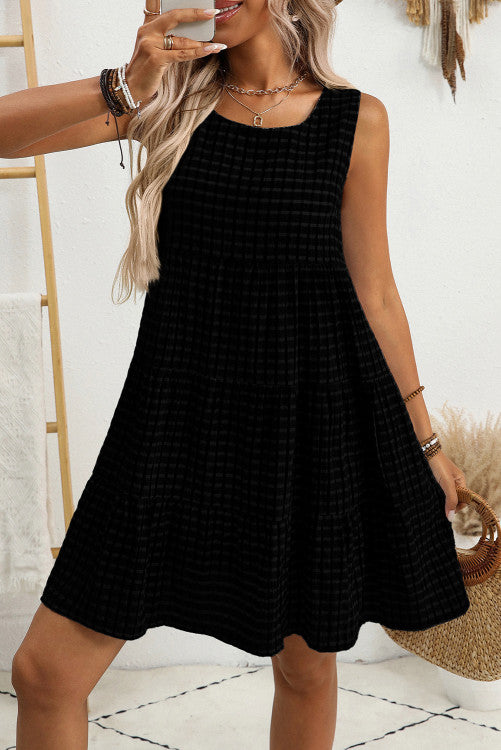 Black Gingham Dress (Preorder)