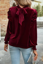 Load image into Gallery viewer, Tie Back Velvet Top (Preorder)
