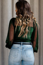 Load image into Gallery viewer, Velvet Mesh Sleeve Bodysuit
