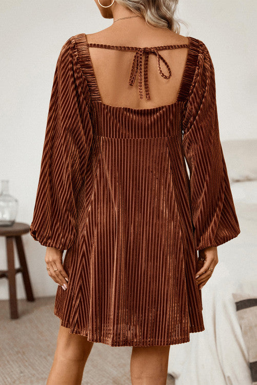 Velvet Ribbed Dress (Preorder)