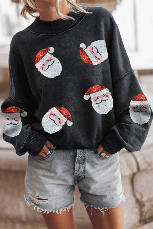 Sequin Santa Sweatshirt (Preorder)