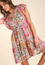 Load image into Gallery viewer, Floral Flutter Sleeve Dress
