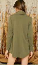 Load image into Gallery viewer, French Terry Solid Side Zip Jacket
