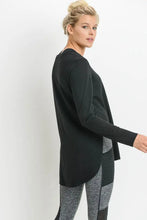 Load image into Gallery viewer, Long Sleeve Flow Top with Side Slit
