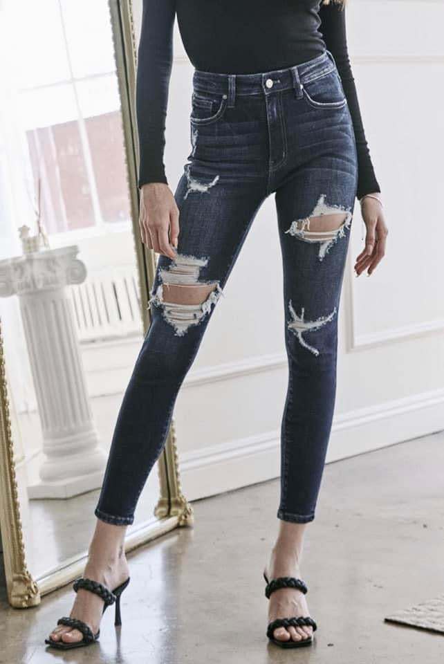 KanCan Super Skinny Stretch Distressed Jeans