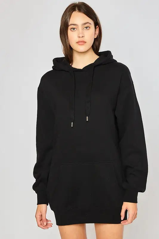 Fleece Oversized Tunic Hoodie