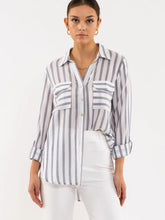 Load image into Gallery viewer, Double Pocket Striped Button Down
