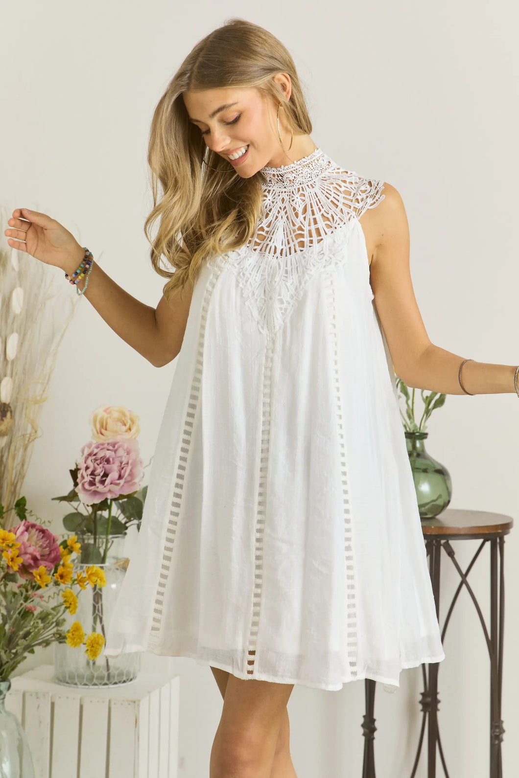 Crochet Neck Dress