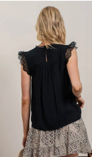Load image into Gallery viewer, Lace Yoke Top (Black)
