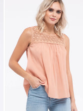 Load image into Gallery viewer, Crochet Yoke Top
