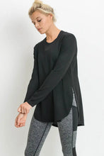 Load image into Gallery viewer, Long Sleeve Flow Top with Side Slit
