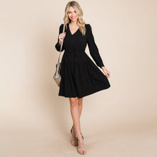 Load image into Gallery viewer, Tie-Waisted Black Dress
