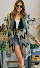 Load image into Gallery viewer, Multi Color Aztec Sweater Cardigan
