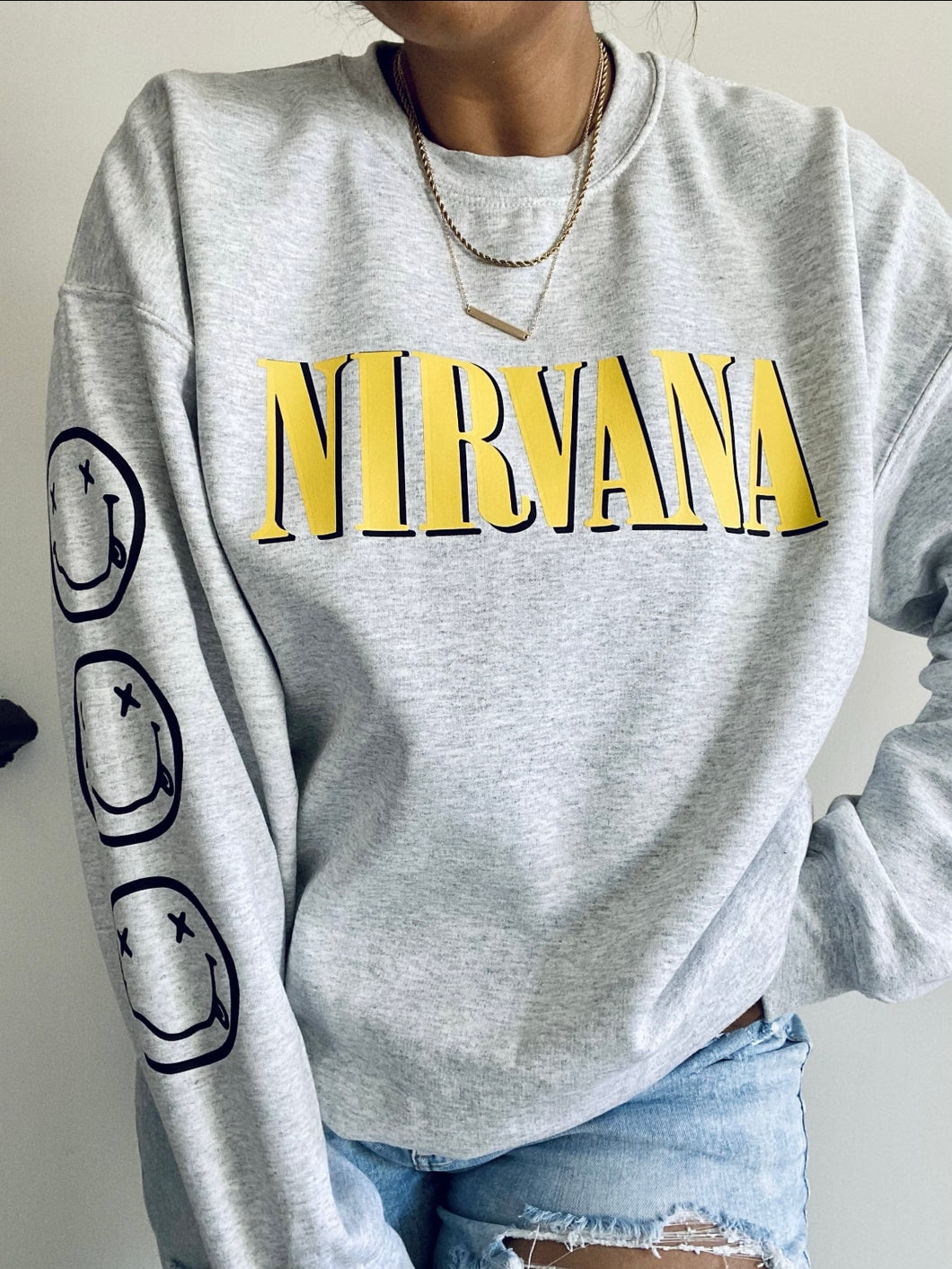 Nirvana Band Crew Sweatshirt (Unisex)