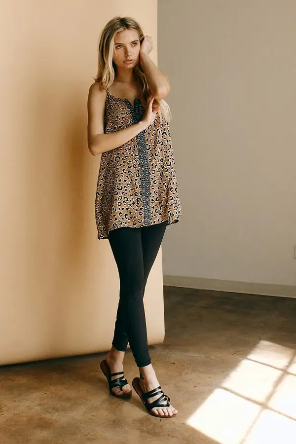 Animal Print Tunic Top