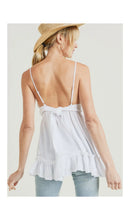 Load image into Gallery viewer, Lace Trim Tie-Back Tank
