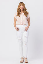 Load image into Gallery viewer, Judy Blue White Destroyed Skinny Jeans

