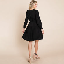 Load image into Gallery viewer, Tie-Waisted Black Dress
