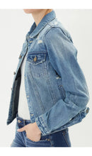 Load image into Gallery viewer, KanCan Distressed Denim Jacket
