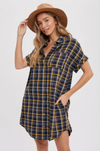 Load image into Gallery viewer, Plaid Shirt Dress
