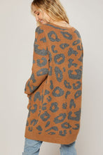 Load image into Gallery viewer, Cozy Leopard Cardigan (Mocha)

