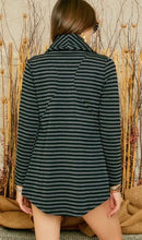 Load image into Gallery viewer, Stripe Asymmetrical Zip Up Jacket
