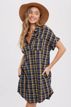 Load image into Gallery viewer, Plaid Shirt Dress
