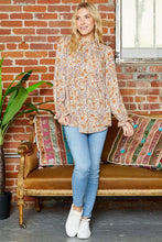 Load image into Gallery viewer, High Neck Boho Floral Blouse
