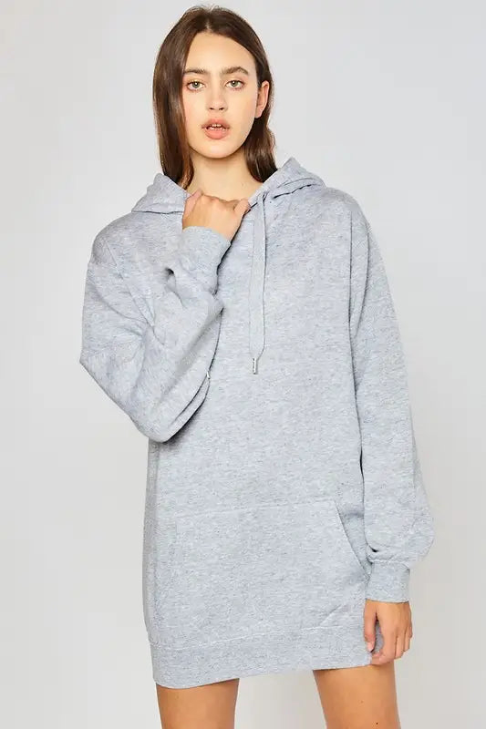 Fleece Oversized Hoodie Tunic