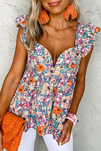 Load image into Gallery viewer, Sweetheart Neckline Floral Top
