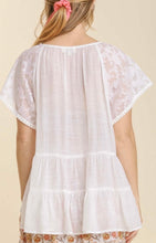 Load image into Gallery viewer, Lace Sleeve Tiered Top
