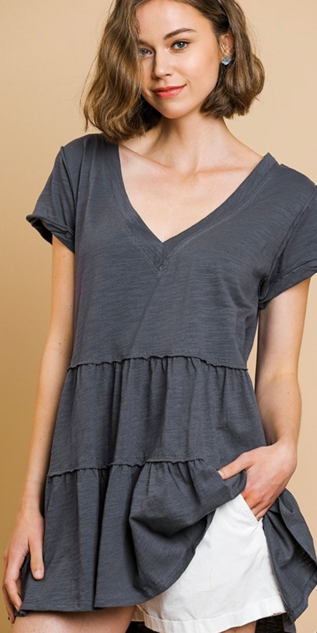 Tiered V-Neck Tunic