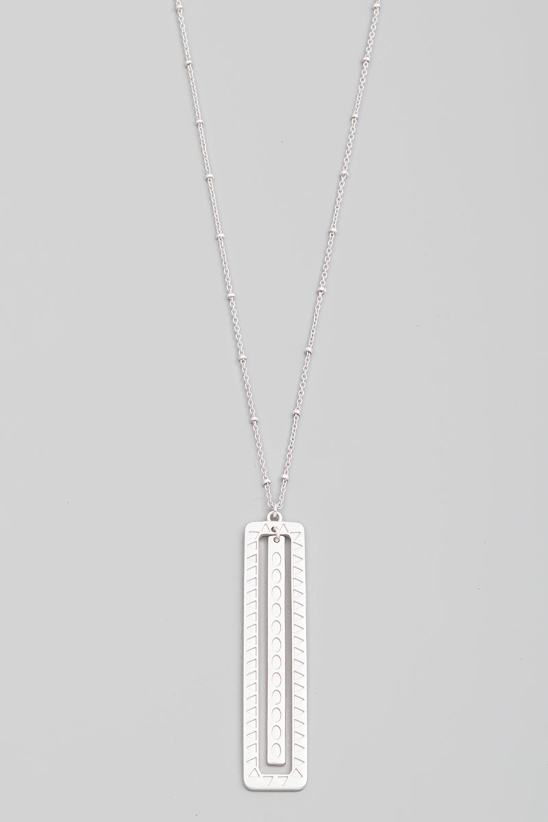 Bar Pendant Long Necklace