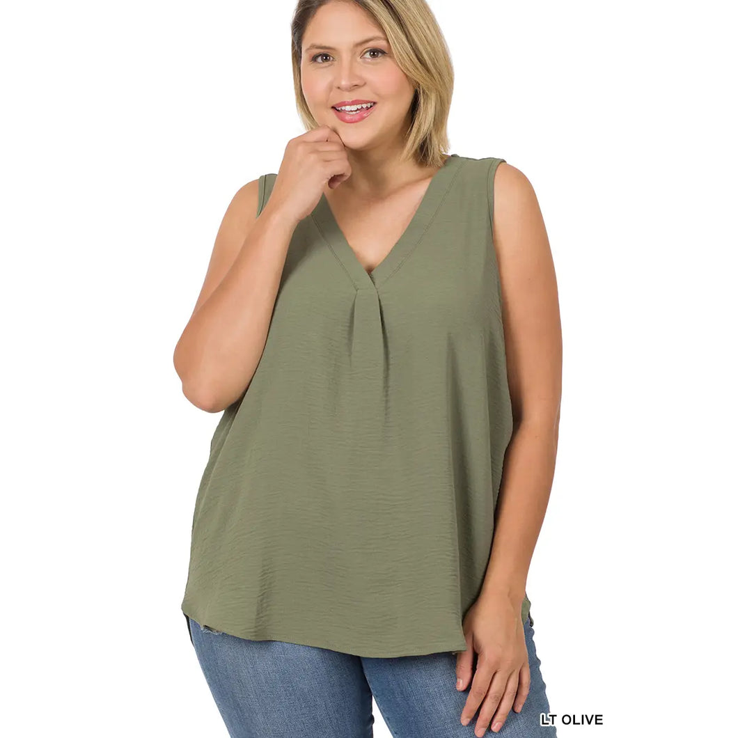Plus Size Woven Tank
