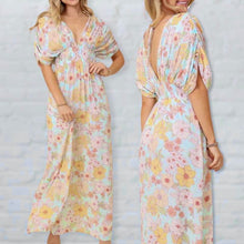 Load image into Gallery viewer, Floral Tie Back Maxi Dress

