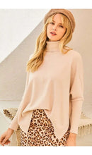 Load image into Gallery viewer, Hi-Lo Turtle Neck with Side Slits
