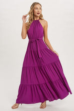 Load image into Gallery viewer, Halter Tiered Maxi Dress
