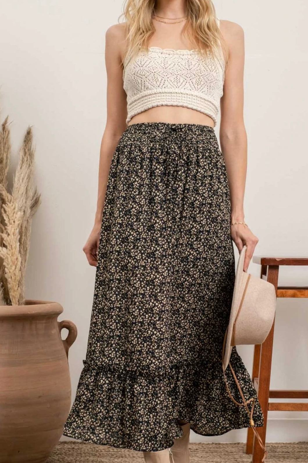 Floral Midi Skirt