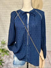 Load image into Gallery viewer, Long Sleeve Swiss Dot Blouse

