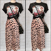 Load image into Gallery viewer, Printed Satin Midi Skirt
