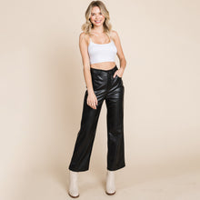 Load image into Gallery viewer, Faux Leather Wide Leg Pants
