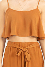 Load image into Gallery viewer, RELAXING RETREAT CROP TOP AND PANTS TWO-PIECE SET
