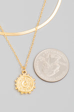 Load image into Gallery viewer, Double Chain Layered Coin Pendant Necklace
