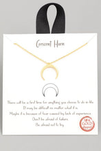 Load image into Gallery viewer, Crescent Horn Pendant Necklace
