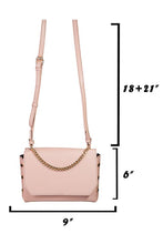 Load image into Gallery viewer, Faux Leather Chain Design Shoulder Bag

